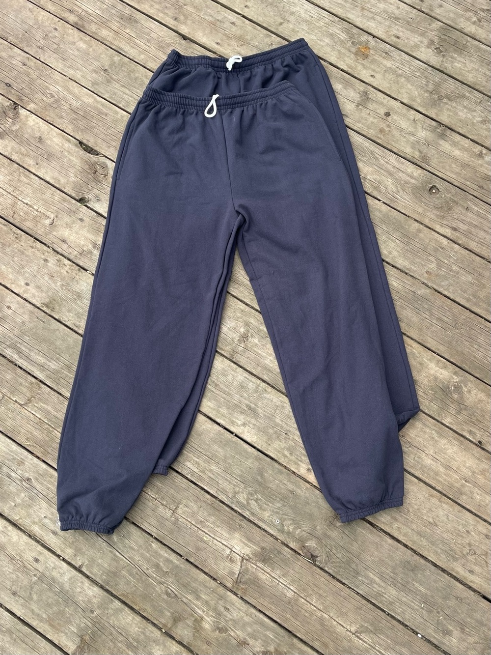 (Set of 2) Classic Navy Drawstring Men's Sweatpants